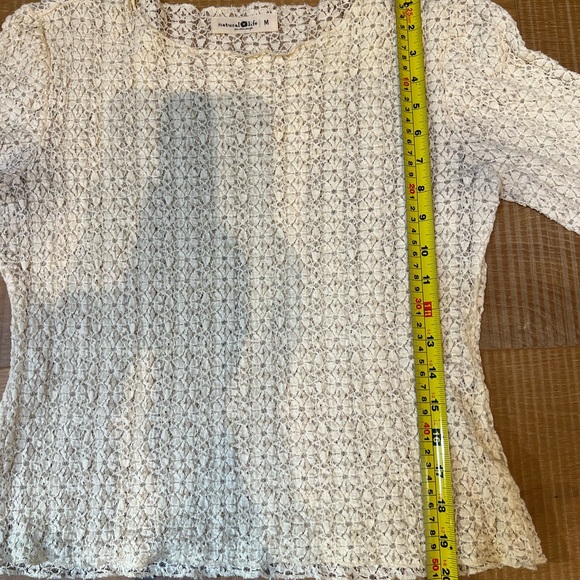 Natural Life Cream Textured Long Sleeve Top - Picture 9 of 10